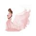 Maternity Flowy Train Off Shoulder Pregnant Chiffon Gown Maxi Photography Dress Baby Shower Photo Props Dress