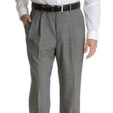 Palm Beach Men's Black Wool Performance Pleated Suit Separates Suit Pant