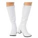 White GoGo Boots Adult Halloween Costume Accessory