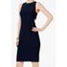 Betsy Adam NEW Navy Blue Womens Size 12 Cutout-Back Sheath Dress