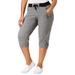 Calvin Klein Womens Performance Plus Size Stretch Woven Capris