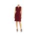 Karl Lagerfeld Paris Womens Tweed Fringe Sheath Dress