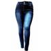 BE BY HAILEY JEANS DARK BLUE denim jeans STRETCH SKINNY LEG (BE-8B003BMS)