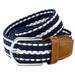 Men's Stretch Cord Dress Belt Blue & White Dress Shorts