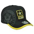 US Army Strong United States Military Seal Star Adjustable Mens Black Hat Cap