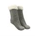 Winter Women Thick Cozy Fuzzy Sherpa Fleece-lined Thermal Non-Skid Slipper Socks Ultra-Plush Anti-Slip Grips 1 Pair
