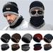 Windproof Scarf Winter Wool Hat Hooded Scarf Earflap Knit Beanie Hat