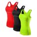 Baozhu Women's 3 Pack Pro Sport Compression Base Layer Quick-dry Tank Vest Top (Black/Green/Red)