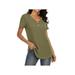 Short Sleeve Casual Women's Wear,Zupora Womens Waffle Knit Tunic Tops Long/Short Sleeve Loose Fitting Daily Casual Button Up Basic Henley Tops,Army Green M