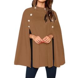 ZANZEA Women Split Side Cape Coat Loose Jacket Coat Cloak Jumper