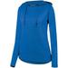 The Augusta Sportswear Ladies' Shadow TonalÂ Heather Hoodie - ROYAL - L