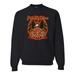 Firefighters Fires Rescue Eagle Emblem First In Last Out Mens American Pride Crewneck Graphic Sweatshirt, Black, Small