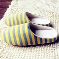 Clearance Winter Warm Home Stripe Anti-Slip Soft Sole Slippers Shoes House Indoor Floor Bedroom Slippers Shoes For Women