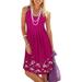 MERSARIPHY Women Floral Printed Crew Neck Midi Length A-Line Tank Dress