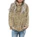 Womens Solid Color Tops Sweatshirt Coat Fluffy Coats Fleece Sweatshirt Solid Color Lightweight Tops