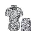 Colisha Men's Floral 2 Piece Tracksuit Casual Button Down Short Sleeve Hawaiian Shirt and Shorts Set Loungewear Pajama Outfit