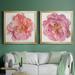 House of Hampton® Blossomed Peony I Blossomed Peony I - 2 Piece Picture Frame Set Canvas in Indigo/Pink/Red | 26.5 H x 53 W x 1.5 D in | Wayfair