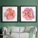 House of Hampton® Blossomed Peony I Blossomed Peony I - 2 Piece Picture Frame Set Paper in Indigo/Pink/Red | 30.5 H x 61 W x 1.5 D in | Wayfair