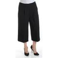 TOMMY HILFIGER Womens Black Cropped Wear To Work Pants Size: 6