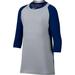 Nike Men's Pro Cool Reglan Ã‚Â¾-Sleeve Baseball Shirt, Navy/Grey, S