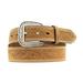 Nocona Belt 38 Inch Tooled Double Stitched Mens Belt, Brown