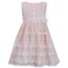 Bonnie Jean Little Girls 2T-6X Floral Lace Overlay Sleeveless Social Dress, Pink, 5