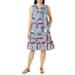 AmeriMark Womenâ€™s Casual Sun Dress - Sleeveless House Dress with Ruffle Hem