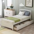 Red Barrel Studio® Mangubai Twin Size Platform Storage Bed w/ en Slat Support en Bed Frame w/ 2 Drawers | 37.5 H x 41.8 W x 79.5 D in | Wayfair