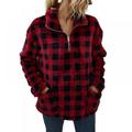 Women Warm Camouflage Fleece Jacket Sweater Coat Ladies Outwear Zip Open Front Tops