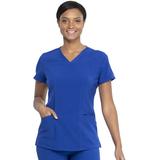 Dickies EDS Essentials Scrubs Top for Women V-Neck DK735, S, Galaxy Blue