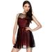 Women Elegant Sleeveless Flare Skater Mini Dress Party Evening Cocktail Dress