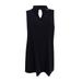 Nine West Womens Plus Sleeveless V-Neck Choker Top Black 1X