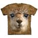 Orange 100% Cotton Big Face Alpaca Graphic T-Shirt NEW