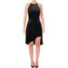 Aqua Womens Velvet Hi-Low Party Dress