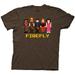 Firefly 8-Bit Characters Men's Heather Brown Shirt
