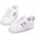 Awoscut Kids Baby Unisex Crib Shoes Lace up Soft Sole Comfort PU Casual Prewalker Shoes
