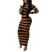 Print Long Sleeve Dress For Women Leopard Bodycon Long Maxi Dress Long Sleeve Party Club Dress Casual Holiday Cocktail Evening Grown Dress