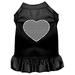 Chevron Heart Screen Print Dress Black Xxxl