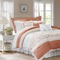 Ophelia & Co. Hailee Standard Cotton Reversible Traditional 9 Piece Comforter Set Polyester/Polyfill/Cotton in Pink/Yellow | Wayfair