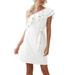 UKAP Women Ladies Summer Dress Solid One Shoulder Dress for Party Cocktail Evening Casual Beach Dress