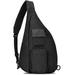 OSOCE Sling Bags Shoulder Backpack Lightweight Crossbody Casual Daypack for Travel (B28-Black, Medium)