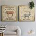 August Grove® Animal Farm Collection III Animal Farm Collection III - 2 Piece Picture Frame Print Set Canvas in Brown/Gray/Indigo | Wayfair