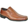 BRAVO MONACO-1 Men Dress Shoe Loafer Square Bicycle Toe Leather Lining Brown