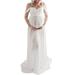 Avamo Women Sexy Off The Shoulder Maternity Dress Chiffon Side Split Photography Photoshot Dress Gown