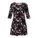 ellos Women's Plus Size Madison 3/4 Sleeve Dress