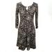 New Womens NY Collection Fit and Flare Dress Petites Small Black White Floral