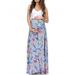 Colisha Summer Pregnancy Dress For Women High Waist Sleeveless Color Block Maternity Nursing Dresses Summer Casual Loose Long Maxi Dress