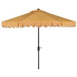 Birch Lane™ Iago 100.79" Outdoor Umbrella Metal in White/Yellow | 98.82 H in | Wayfair E5C89E3304EE494CB73CAF7D78FD8968