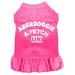 Mirage Pet 58-02 XLBPK 16 in. Aberdoggie UK Screen Print Dress, Bright Pink - Extra Large