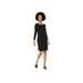 Brand - Daily Ritual Women's Jersey 3/4-Sleeve Bateau-Neck T-Shirt Dress, Black, Small